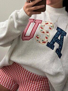 Born in The USA Custom Embroidered Mockneck